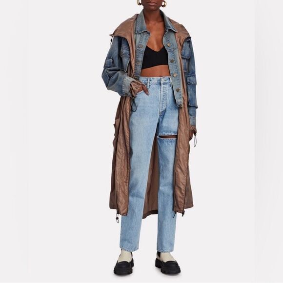 AGOLDE Lana Slice Straight Leg Jeans Size 31 Mid Rise Light Blue 90s Revolve - Picture 13 of 13